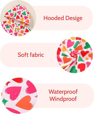 Toddler Girls Jacket Lightweight Hooded Windbreaker Kids Water-Resistant Light Rain Jacket Print Outwear 4-10Y in Saudi Arabia