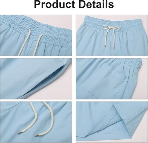 Mens 5" Shorts Cotton Casual Classic Fit Elastic Waist Summer Daily Wear Workout Short in Saudi Arabia