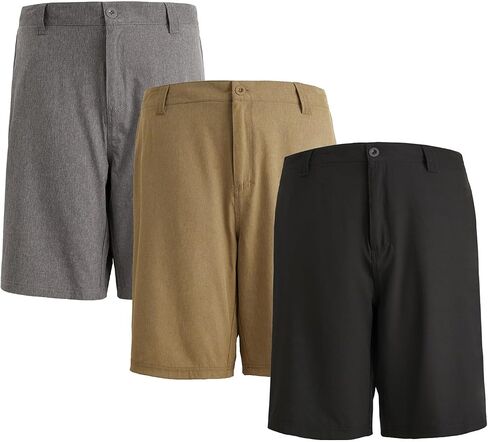 Men's Amphibian Hybrid Shorts Summer Casual Shorts for Men Chino Beach Golf Athletic Quick Dry 21 Inches Boardshort in Kuwait