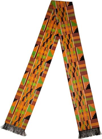 GenOne African Neck Scarf for Men, Kente Scarves Graduation Stole for Boy, Girl Head Scarf in Kuwait