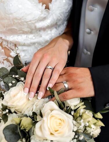 ORAZIO Stainless Steel Rings for Men Women 6MM 8MM Wedding Band Rings Silver/Black/Gold Domed High Polished Basic Wedding Bands Comfort Fit Size 6-14 in Kuwait