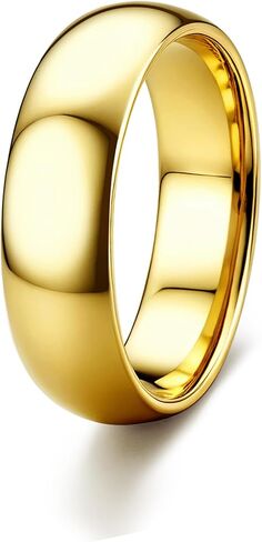 ORAZIO Stainless Steel Rings for Men Women 6MM 8MM Wedding Band Rings Silver/Black/Gold Domed High Polished Basic Wedding Bands Comfort Fit Size 6-14 in Kuwait