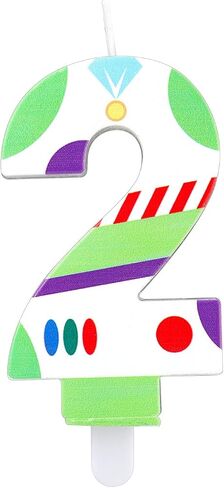 Toy Theme Cartoon Story Candle, Birthday Number Candle Cartoon Birthday Cake Topper Astronaut Robot Toy Candle for Boys Girls Party Supplies (Number 2) in Saudi Arabia
