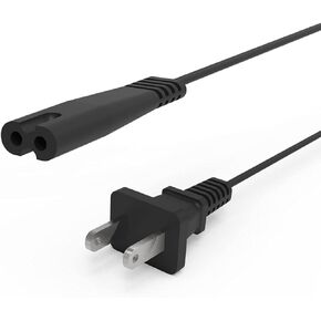 2 Prong AC Charging Cable Replacement for Cooluli Mini Fridge with 5Ft Power Cord UL Listed