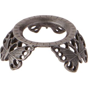 Bard's Pewter Egg Stand/Holder, Butterflies, 0.875" diameter (Fits Hen Sized Eggs)
