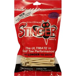 Stinger Tees unisex adult Natural golf tees, 3 inch [200 Tees], quot US
