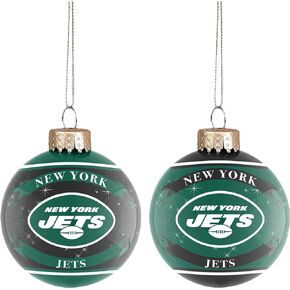 foco NFL Holiday Hanging Tree Glass Ball Ornament - 2 Pack