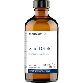 Metagenics Zinc Drink - Liquid Zinc Supplement - Trace Mineral - Immune System & Enzymes Support* - with Zinc Sulfate - Non-GMO, Gluten-Free, Vegetarian - 4.7 fl oz