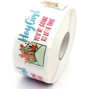 Handmade Stickers - Thank You & Happiness Designs, 500 Labels Per Roll for Small Business & Online Retailers