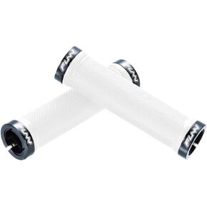 Funn Combat Mountain Bike Handlebar Grips with Double Lock On Clamp, Easy-to-fit and Durable Grips with 22 mm Inner Diameter, Diamond Shape Patterned Bicycle Grips for MTB/BMX