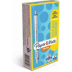 Paper Mate® InkJoy® 700RT Retractable Ballpoint Pens, Medium Point, White Barrel, Black Ink, 12 Count