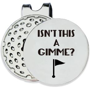 Isn't This a Gimme Golf Ball Marker - Funny Golf Marker with Magnetic Hat Clip Golf Novelty Gift - Golf Accessories Gifts for Golf Lovers Golfer Men Friends in Saudi Arabia