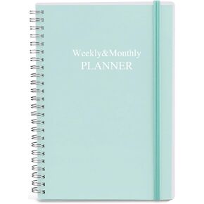 Nokingo Undated Planner for 2025 or Any Year - Weekly & Monthly Organizer Notebook & Journal to Track Goals, 5.85" x 8.25", Perfect to Organize Your Daily Life, Teal Weekly Monthly Planner Undated