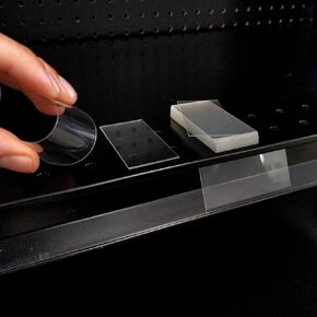 1,000 Clear Plastic Shelving Tags, 2.5 x 1.25 Inch Removeable Transparent Retail Price Label Holders for Shelf Channels