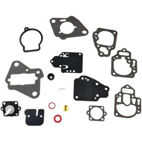 18-7212 Carburetor Rebuild Kit with Gasket for Many Mercury Mariner Outboards 6 8 9.9 10 15 20 25 HP 2cyl Boat Motor Parts Replacement 1395-97611 1395-9803 1395-9725 1395-9645 1395-811357 1395-9377