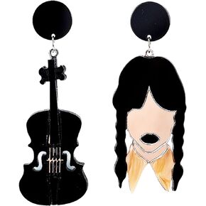 Guitar Earrings Retro Violin Earrings Acrylic Classical Earrings Retro Rock Band Music Earrings Music Lovers Statement Jewelry Clearance Teen Girl Gifts Trendy Stuff