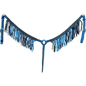 HILASON Turquoise Horse Breast Collar Braided Paracord Crystal Fringes