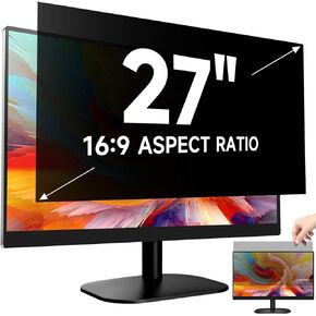 27 Inch Privacy Screen Protector, Anti Glare & Anti Scratch Screen Filter Compatible with 27" Sceptre/ViewSonic/Philips/Dell/Asus/Acer/Aoc/HP/LG/Lenovo/Samsung Computer with 16:9 Aspect Ratio