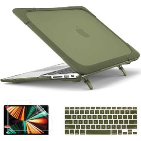 Mektron for MacBook Air 13 Case A1466 A1369, [Heavy Duty] [Dual Layer] Hard Case Cover with TPU+PC Bumper for MacBook Air 13.3-inch (2010-2017 Relase) w/Keyboard Cover Screen Protector, Gray