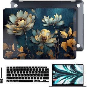 Batianda Customizable Case for M1 MacBook Air 13 Inch Model A2337 A2179 A1932 2021 2020 2019 Release,3D Painted Hard Shell with Keyboard Cover & Screen Protector