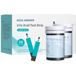 50 شريط اختبار UA مع 50 وخز، (فقط لجهاز قياس الاختبار المتعدد 2 في 1 ACCU-ANSWER)، سهل الاستخدام والقراءة، ودقيق وسريع. in Kuwait