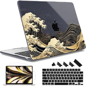 May Chen متوافق مع حافظة MacBook Air 13.6 بوصة 2024 2023 2022 إصدار طراز A3113 M3 A2681 M2 Chip، حافظة بلاستيكية صلبة لجهاز MacBook Air 13.6 بوصة مع شاشة Retina سائلة، تقليدية
