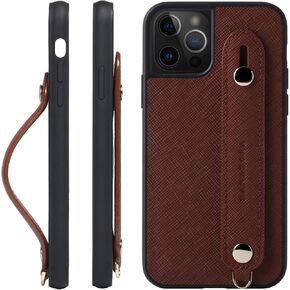 Hanatora] حافظة iPhone 12/12 Pro، جلد سافيانو، حزام معصم، صناعة يدوية، غطاء ممتص للصدمات لهاتف iPhone 12/12 Pro أزرق in Kuwait