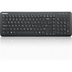 Lenovo 300 Wireless Combo Keyboard and Mouse, 2.4 GHz Nano USB-A Receiver, Batteries Included