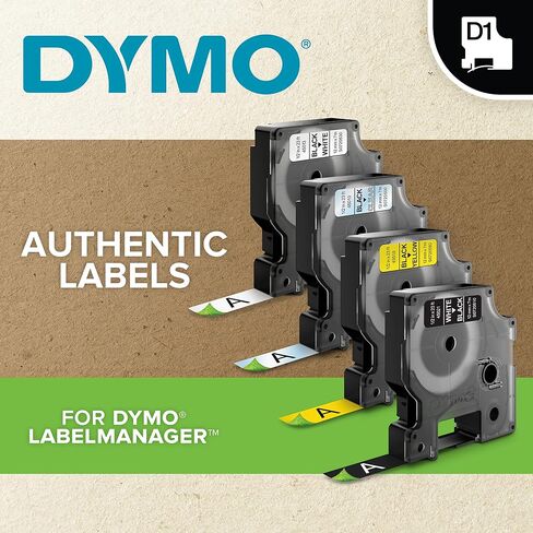 DYMO D1 Durable Labeling Tape for LabelManager Label Makers, Black Print on White Tape, 1/2" W x 18' L, 1 Cartridge in Saudi Arabia