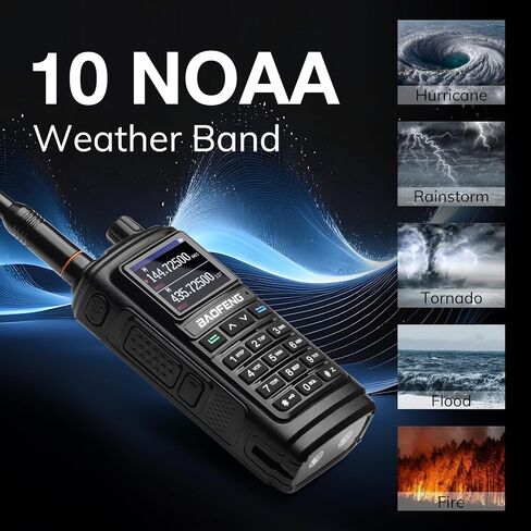 BAOFENG UV-17R Plus Ham Radio Multi-Band Two Way Radio, 7W Long Range Rechargeable Handheld Walkie Talkies with Airband, NOAA Weather Receiving, 2500mAh Battery USB-C Port, 1 Pack in Saudi Arabia