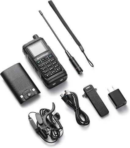 BAOFENG UV-17R Plus Ham Radio Multi-Band Two Way Radio, 7W Long Range Rechargeable Handheld Walkie Talkies with Airband, NOAA Weather Receiving, 2500mAh Battery USB-C Port, 1 Pack in Saudi Arabia
