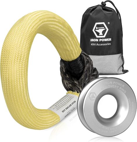 Synthetic Soft Shackle Rope 1/2 Inch x 22 Inch (38,000lbs Max Breaking Strength) with 41,000lbs Recovery Ring in Saudi Arabia