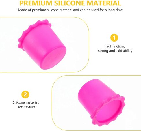 EXCEART 10pcs Shakeproof Anti- Rolling Wireless Handheld Microphone Protection Silicone Bottom Rod Sleeve Holder for KTV Device Random Color in Saudi Arabia