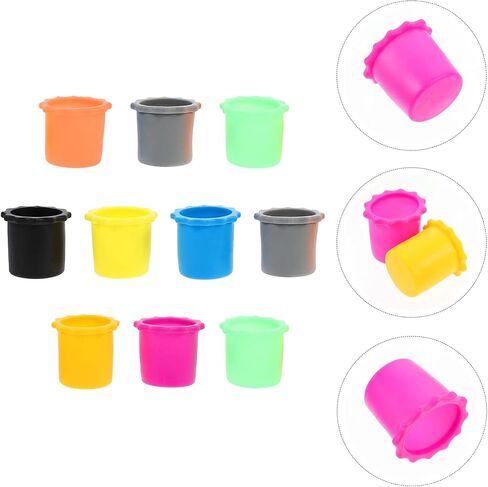EXCEART 10pcs Shakeproof Anti- Rolling Wireless Handheld Microphone Protection Silicone Bottom Rod Sleeve Holder for KTV Device Random Color in Saudi Arabia