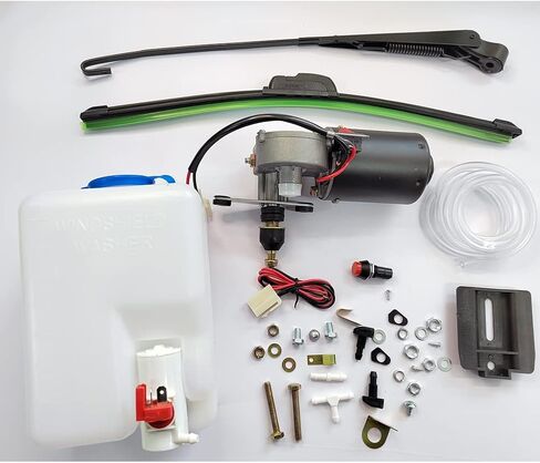 JEIFANOP Universal 12V UTV ATV محرك كهربائي ممسحة الزجاج الأمامي طقم محرك مع مجموعة زجاجة مضخة غسالة لـ Can-Am Polaris RZR 800 900 1000 Honda Pioneer، Kawasaki، عربة الجولف إلخ. in Saudi Arabia