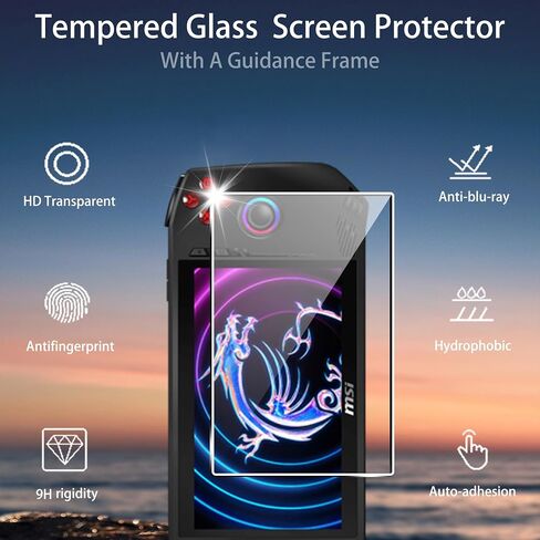 واقي شاشة لجهاز MSI Claw A1M 7" 2024، طبقة حماية من الزجاج المقوى بقوة 9H، شفاف فائق الدقة، مضاد للخدش، مضاد لبصمات الأصابع (عبوتان) in Saudi Arabia