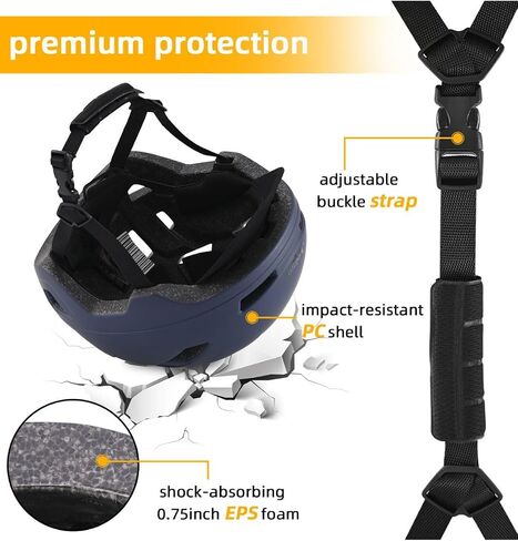 Bike Helmet Ebike Helmet with LED Lights - Urban Electric Bicycle Helmet for Adults, Men & Women - EN1078/CPSC/GCC& NTA-8776 Certified - Class 3 E-Bikes, Scooters, Commuter, Onewheel, Cycling in Saudi Arabia