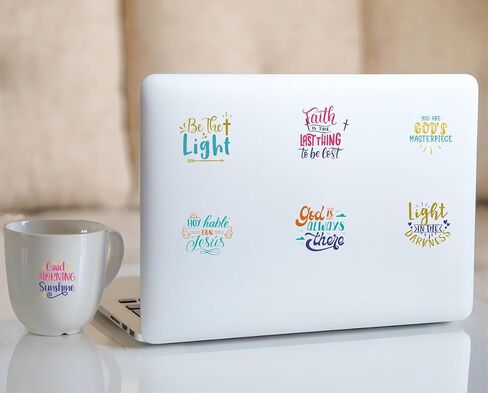 215 Pieces Inspirational Bible Verse Stickers, Scripture Motivational Verse Labels for Scrapbook Diary Planner Book Bottle Laptop Album Decoration (215 PCS Mixed) in Saudi Arabia