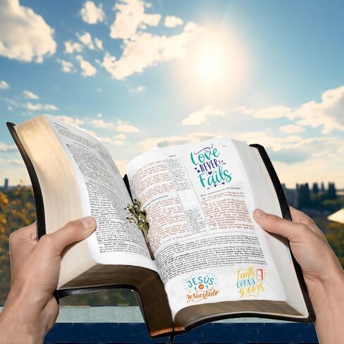 215 قطعة من ملصقات آية الكتاب المقدس الملهمة، ملصقات آية تحفيزية للكتاب المقدس لسجل القصاصات والمذكرات وزجاجة تزيين ألبوم الكمبيوتر المحمول (215 قطعة مختلطة) in Saudi Arabia