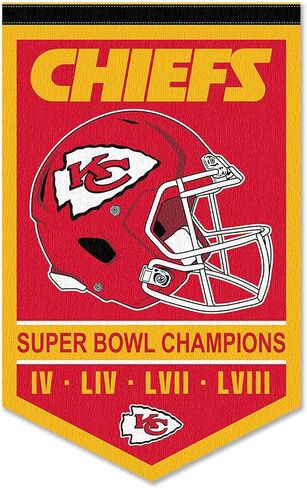 Kansas City Chiefs 4 Time Super Bowl Champions Banner Pennant in Saudi Arabia