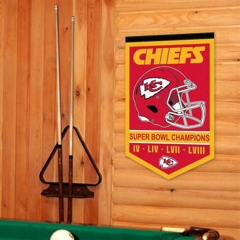 Kansas City Chiefs 4 Time Super Bowl Champions Banner Pennant in Saudi Arabia