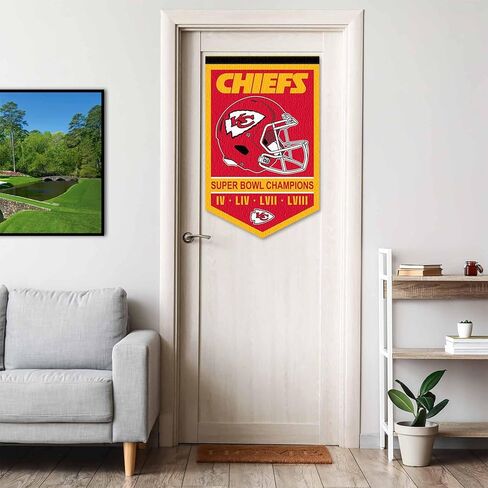 Kansas City Chiefs 4 Time Super Bowl Champions Banner Pennant in Saudi Arabia