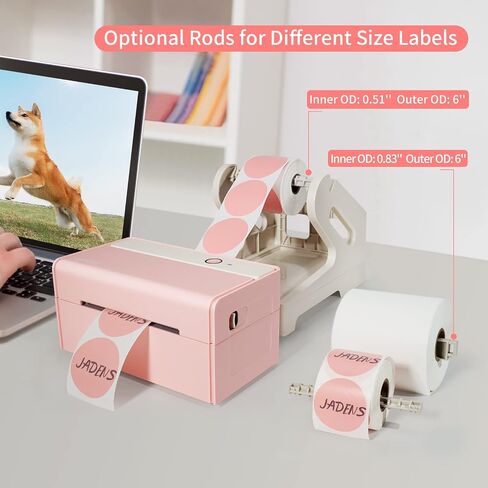 Jadens Label Holder for Rolls and Fan-fold Labels, Label Holder for Thermal Printer & Label Printer Shipping Supplies, White (Label is Not Included) in Saudi Arabia