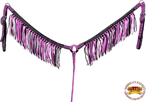 HILASON Horse Flat Braided Paracord Crystal Fringes Breast Collar in Kuwait