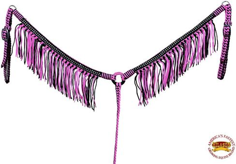 HILASON Horse Flat Braided Paracord Crystal Fringes Breast Collar in Kuwait