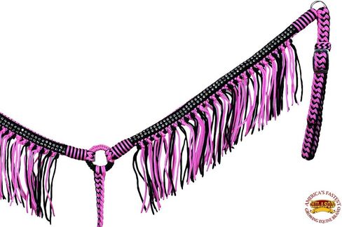 HILASON Horse Flat Braided Paracord Crystal Fringes Breast Collar in Kuwait