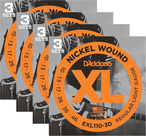 D'Addario EXL110-12P Nickel Wound Light Electric Guitar String (12-Pack) in Saudi Arabia