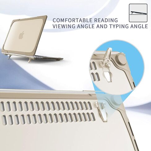 Mektron for MacBook Air 13 Case A1466 A1369, [Heavy Duty] [Dual Layer] Hard Case Cover with TPU+PC Bumper for MacBook Air 13.3-inch (2010-2017 Relase) w/Keyboard Cover Screen Protector, Gray in Kuwait