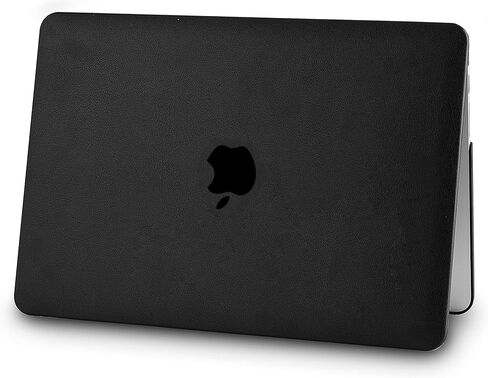 متوافق مع غطاء حماية MacBook Pro مقاس 16 بوصة إصدار 2020 2019 A2141 مع شريط اللمس وخاصية التعرف على الوجه وغطاء صلب من الجلد الإيطالي (جلد أسود) in Kuwait