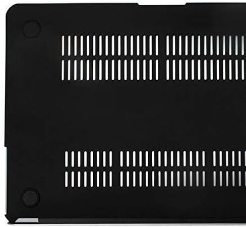 متوافق مع غطاء حماية MacBook Pro مقاس 16 بوصة إصدار 2020 2019 A2141 مع شريط اللمس وخاصية التعرف على الوجه وغطاء صلب من الجلد الإيطالي (جلد أسود) in Kuwait